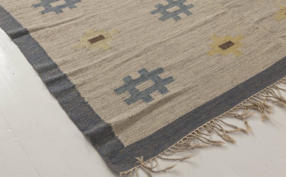 Vintage Swedish Flat Weave Rug BB6146