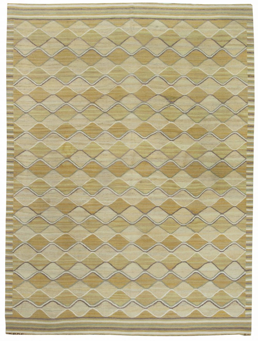 Swedish Flat Weave (Spattangul) Rug by Marta Mass Fjetterstrom BB6366