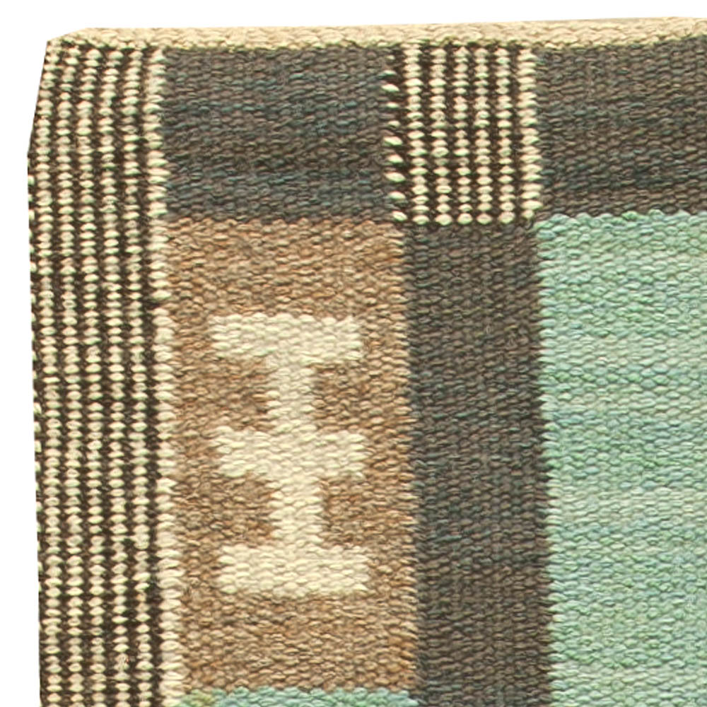Vintage Swedish Flat Weave Rug BB6153