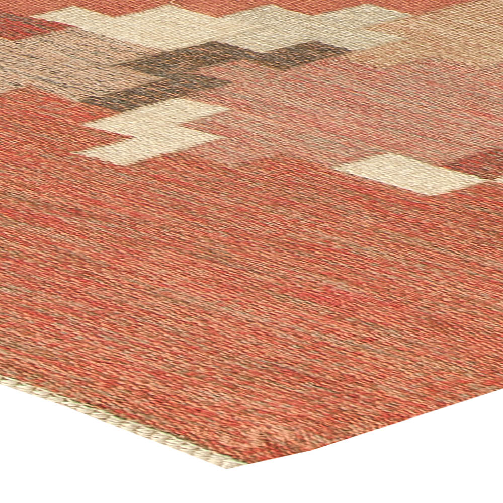 “Bark” – Mid-century Swedish Flat-Weave Rug Signed by Ingegerd Silow BB6160