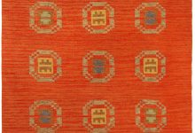 Mid-20th Century Red Swedish Flat-Weave Wool Rug BB5171