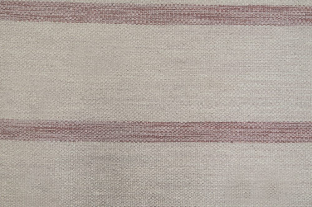 Mid-20th Century Swedish Pink, Purple Flat-Weave Carpet BB6337