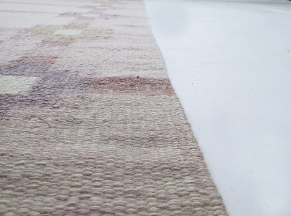 Mid-20th Century Swedish Pink, Purple Flat-Weave Carpet BB6337