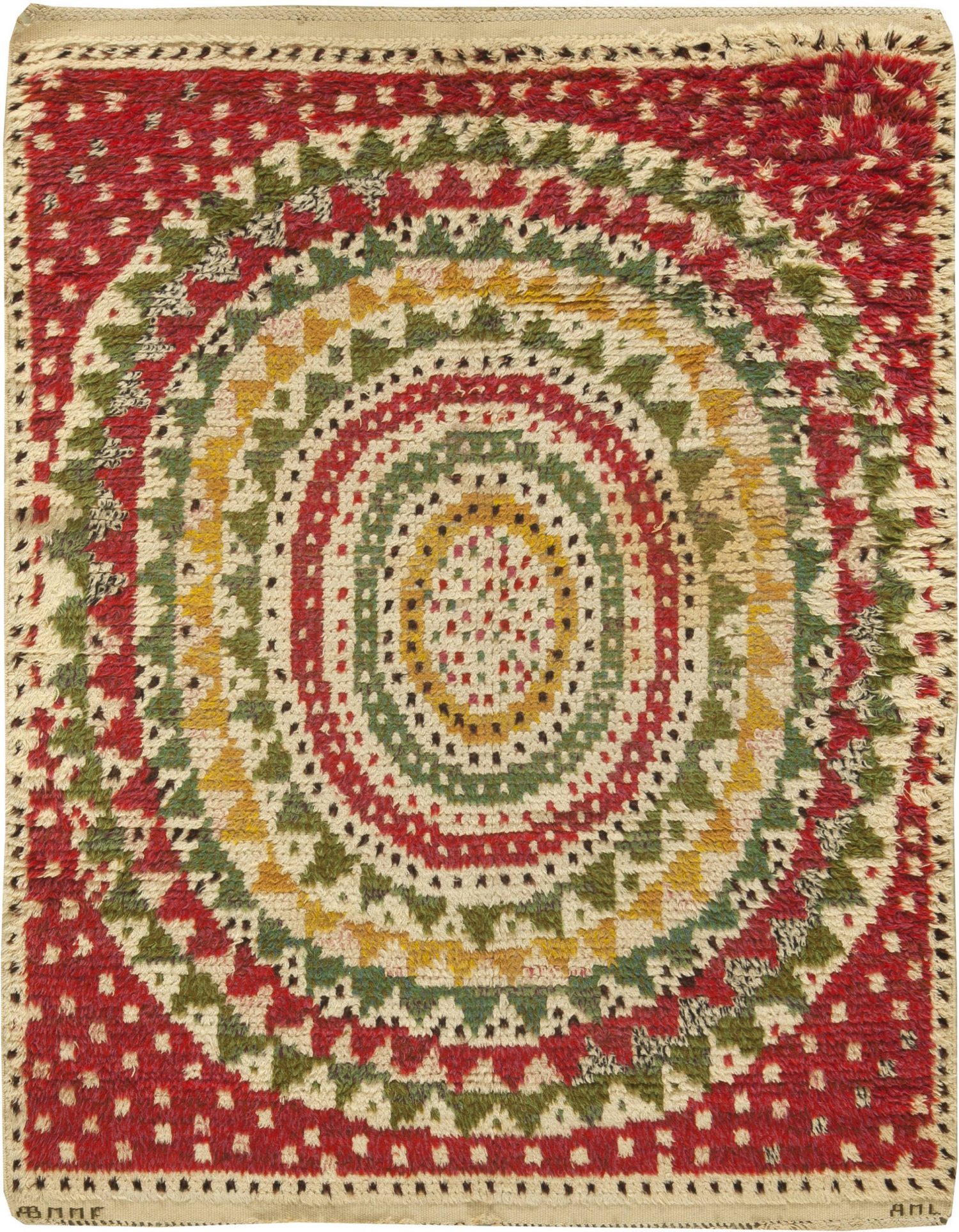 Vintage Swedish Pile Rug by Ann Mari Lindbom for Marta Maas Fjetterstrom BB6155