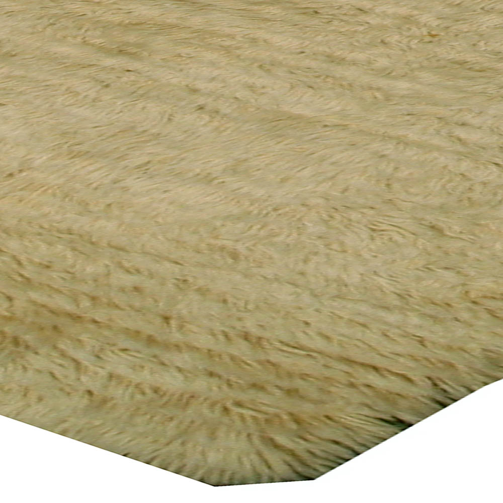 Vintage Tribal Moroccan Beige Handmade Rug in Natural Wool BB4564