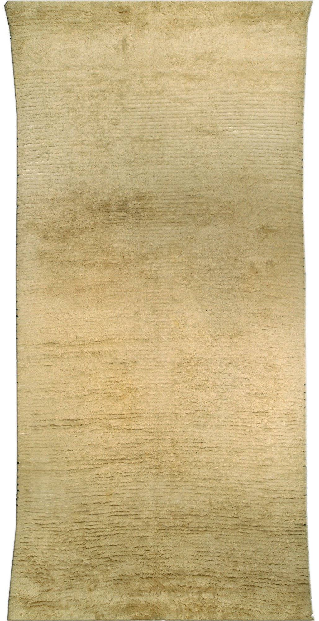 Vintage Tribal Moroccan Beige Handmade Rug in Natural Wool BB4564