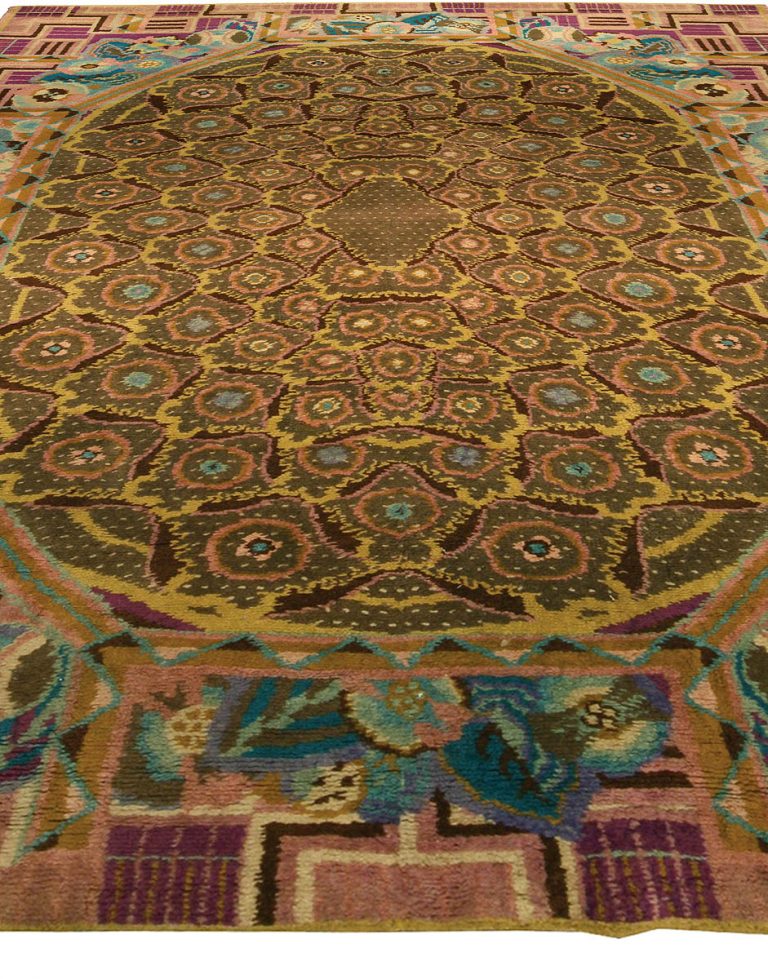 Vintage French Art Deco Rug BB4342 by DLB