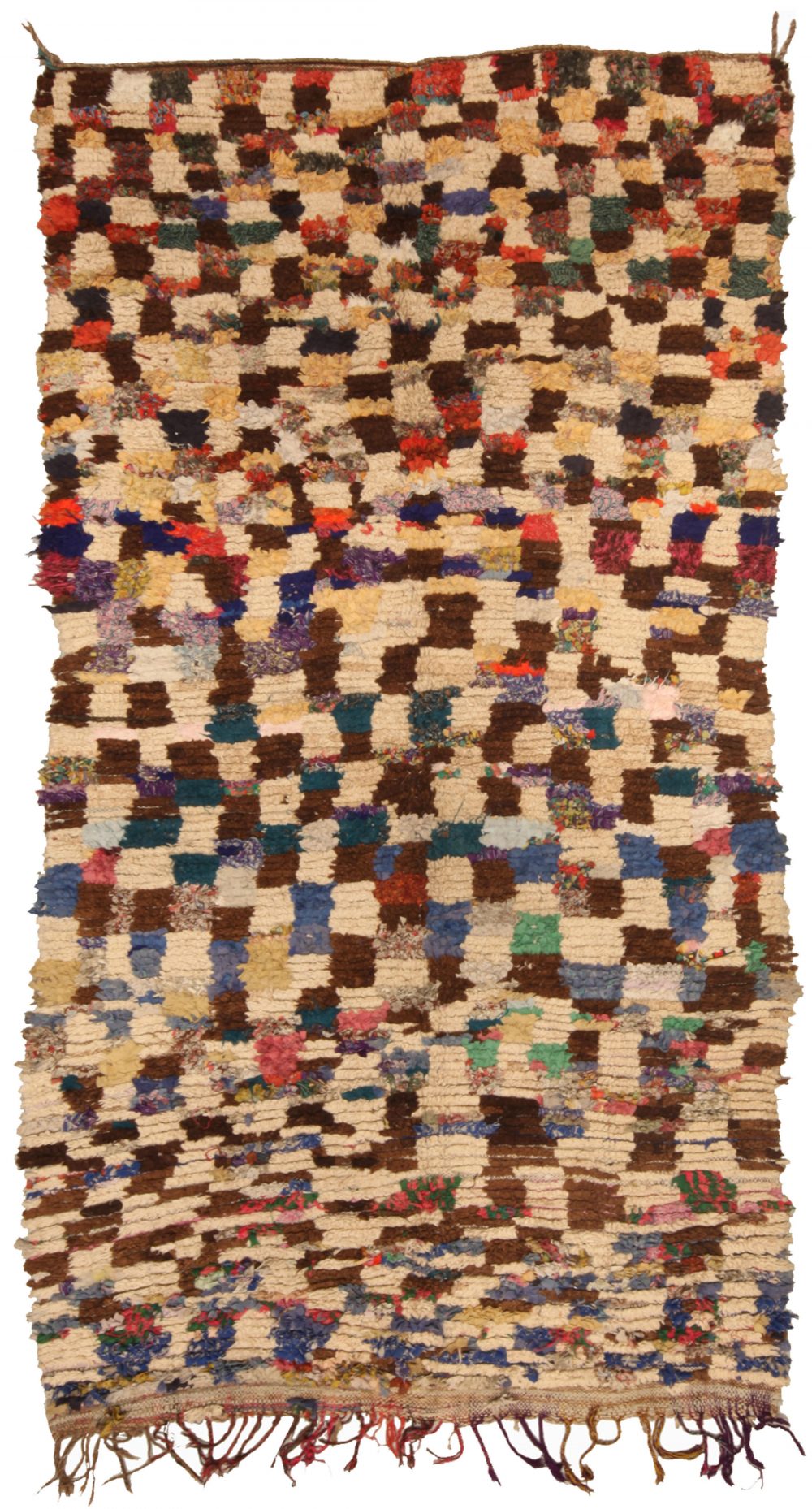 Vintage Tribal Moroccan Colorful Handmade Wool Rug BB5133