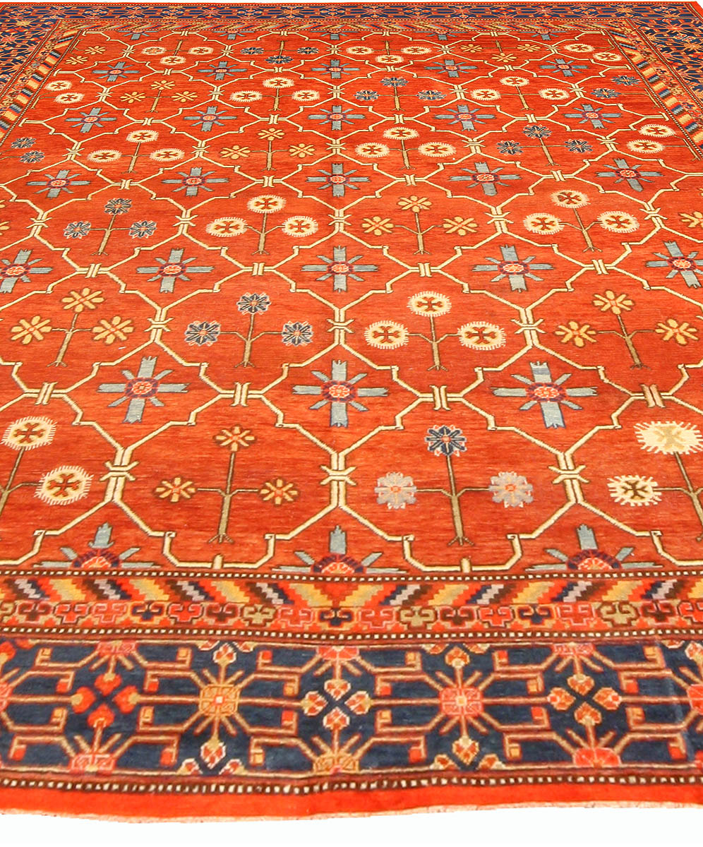 Vintage Red Samarkand (Khotan) Rug BB4672