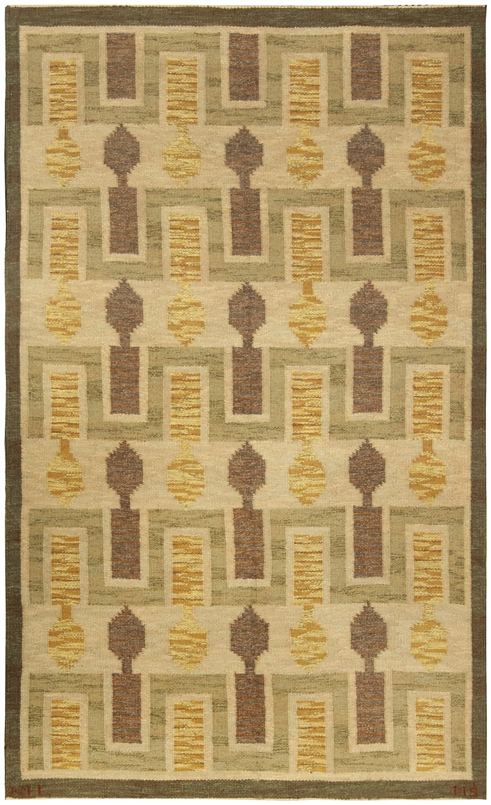 Vintage Swedish Flat Weave Rug BB4921