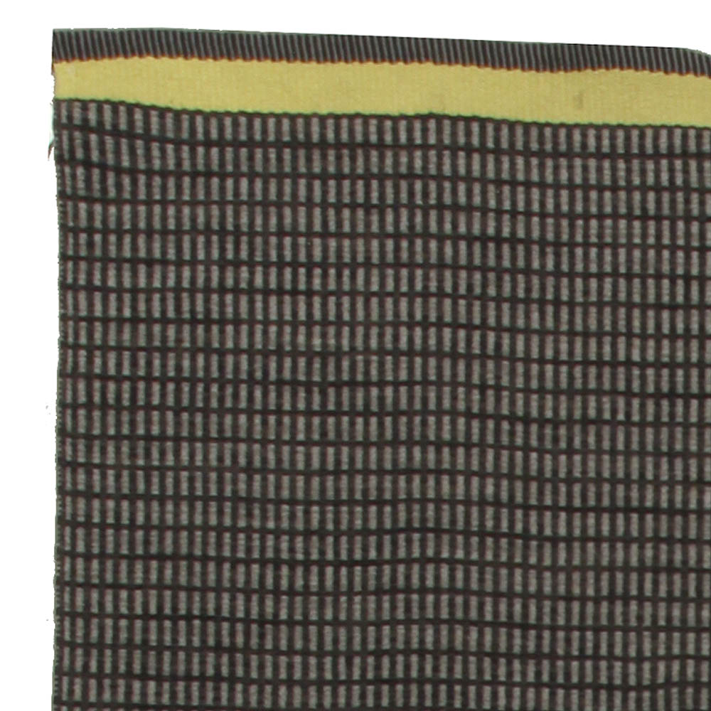 Mid-20th century Striped Gray Swedish Flat-Weave Rug by Lagerhem Ullberg BB5315