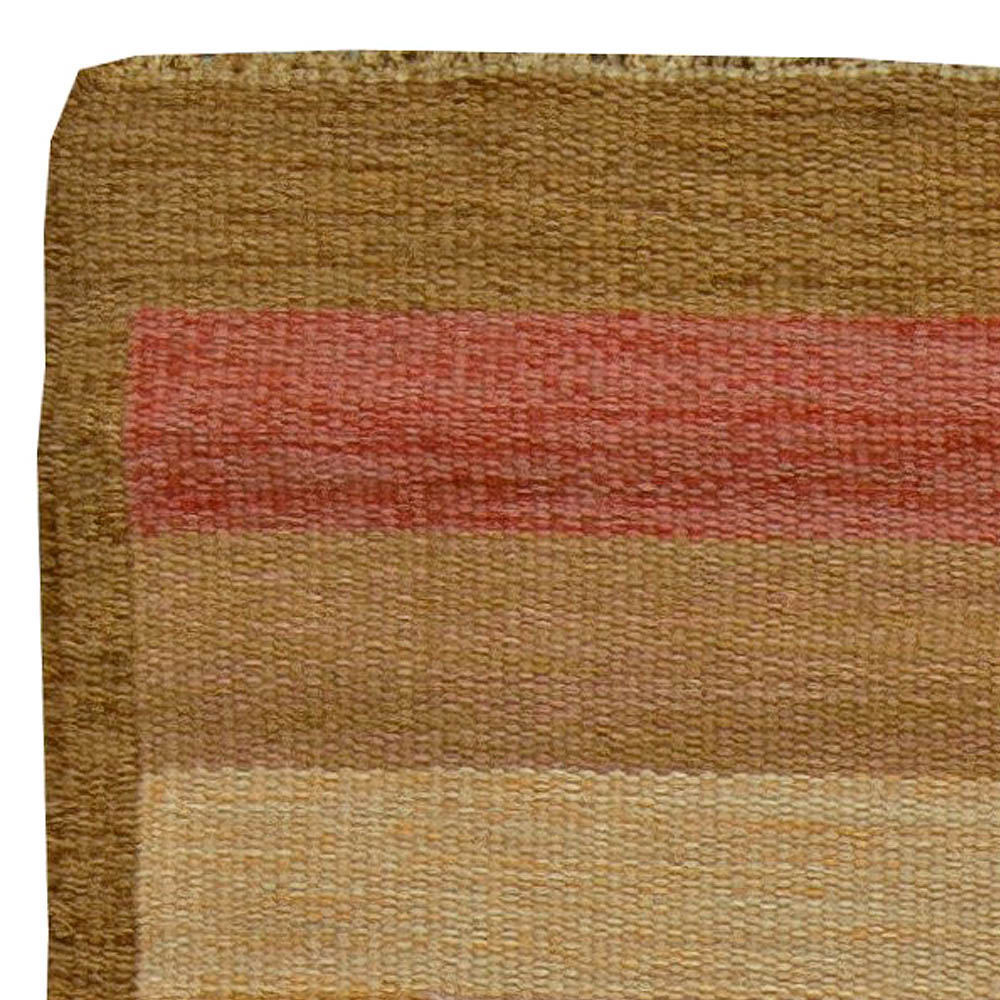 Mid-20th century Swedish Multicolored Flat-Weave Rug BB5883