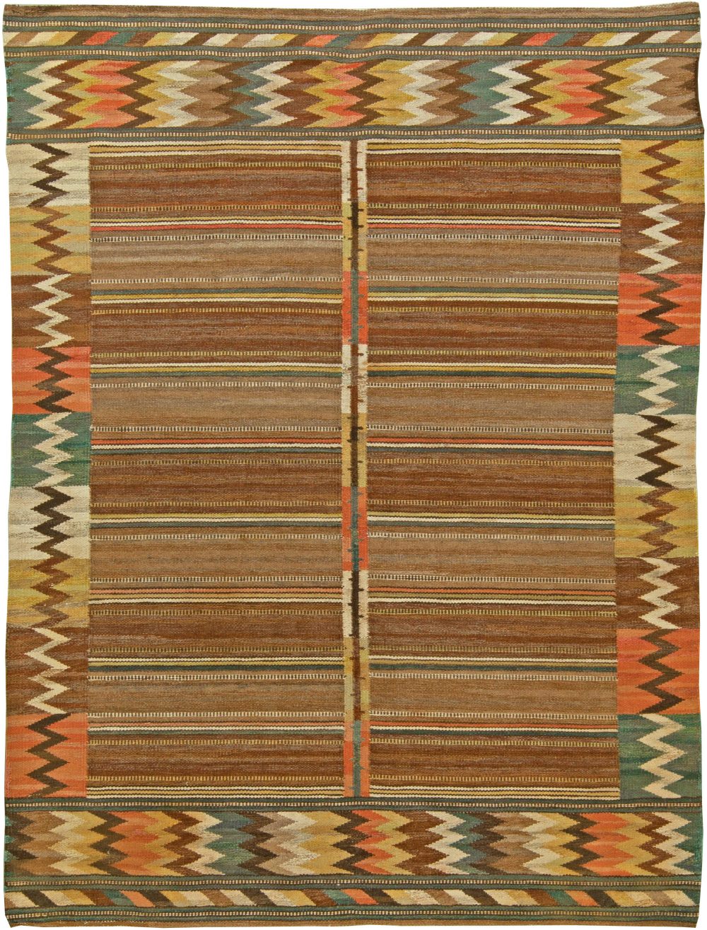 Vintage Swedish Flat Weave Rug by Märta Måås-Fjetterström “Viggbård” BB6087