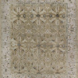 1920s Turkish Oushak Rug in Gray, Light Beige and Brown BB6845