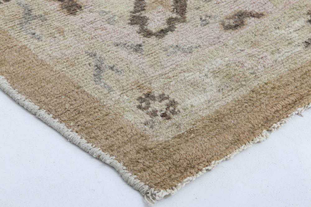 1920s Turkish Oushak Rug in Gray, Light Beige and Brown BB6845