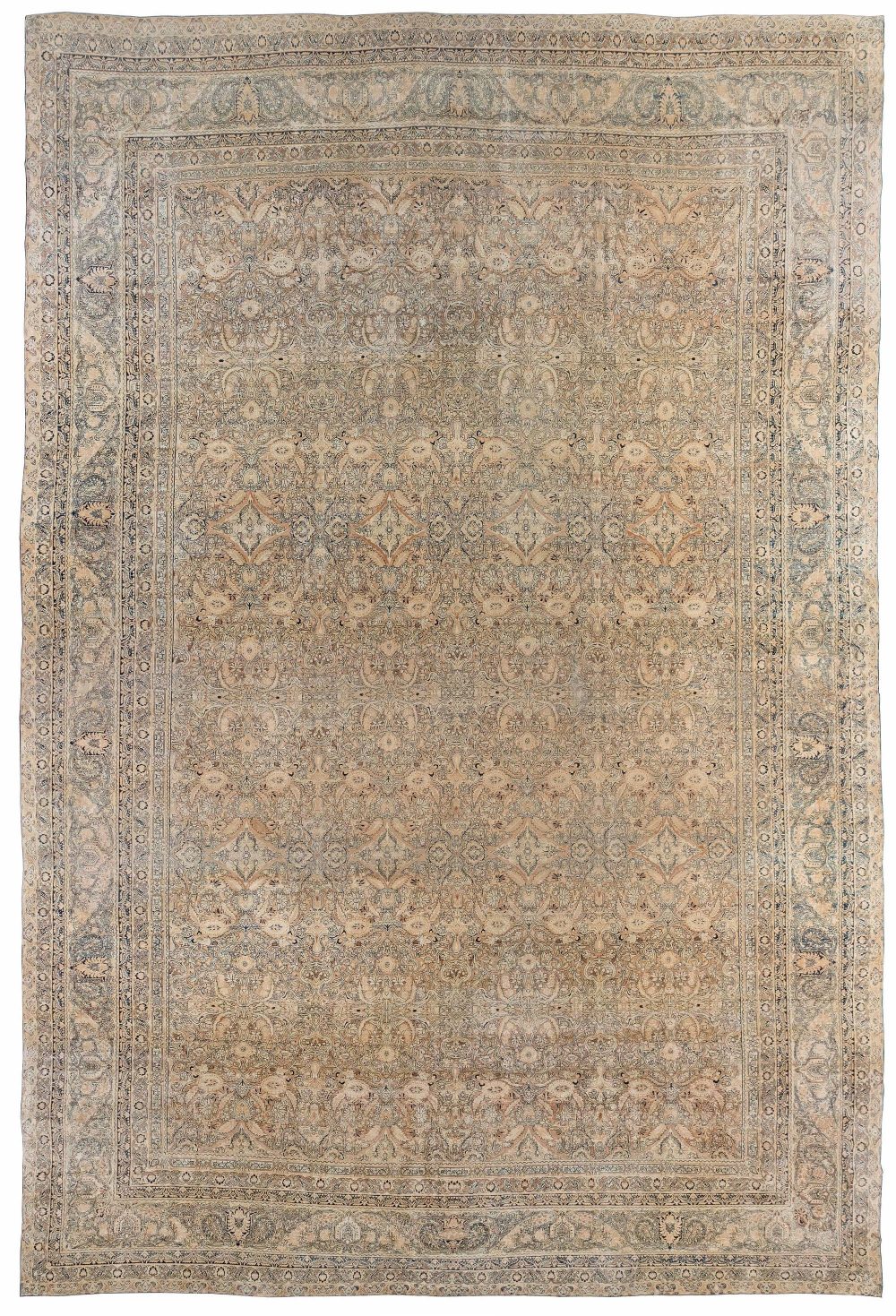 Oversized Antique Persian Kirman Brown Rug BB6772