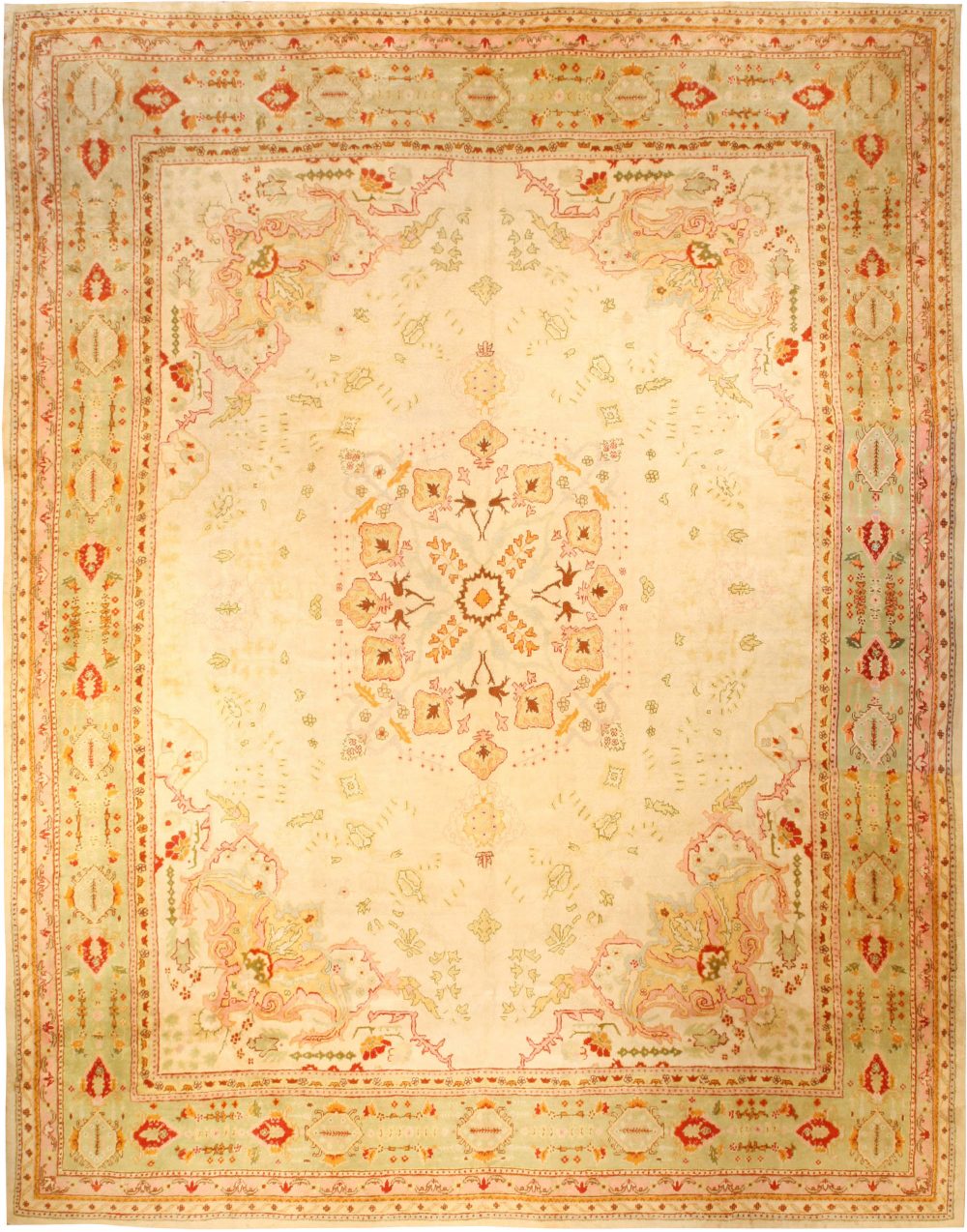 Antique Turkish Oushak Rug BB6725