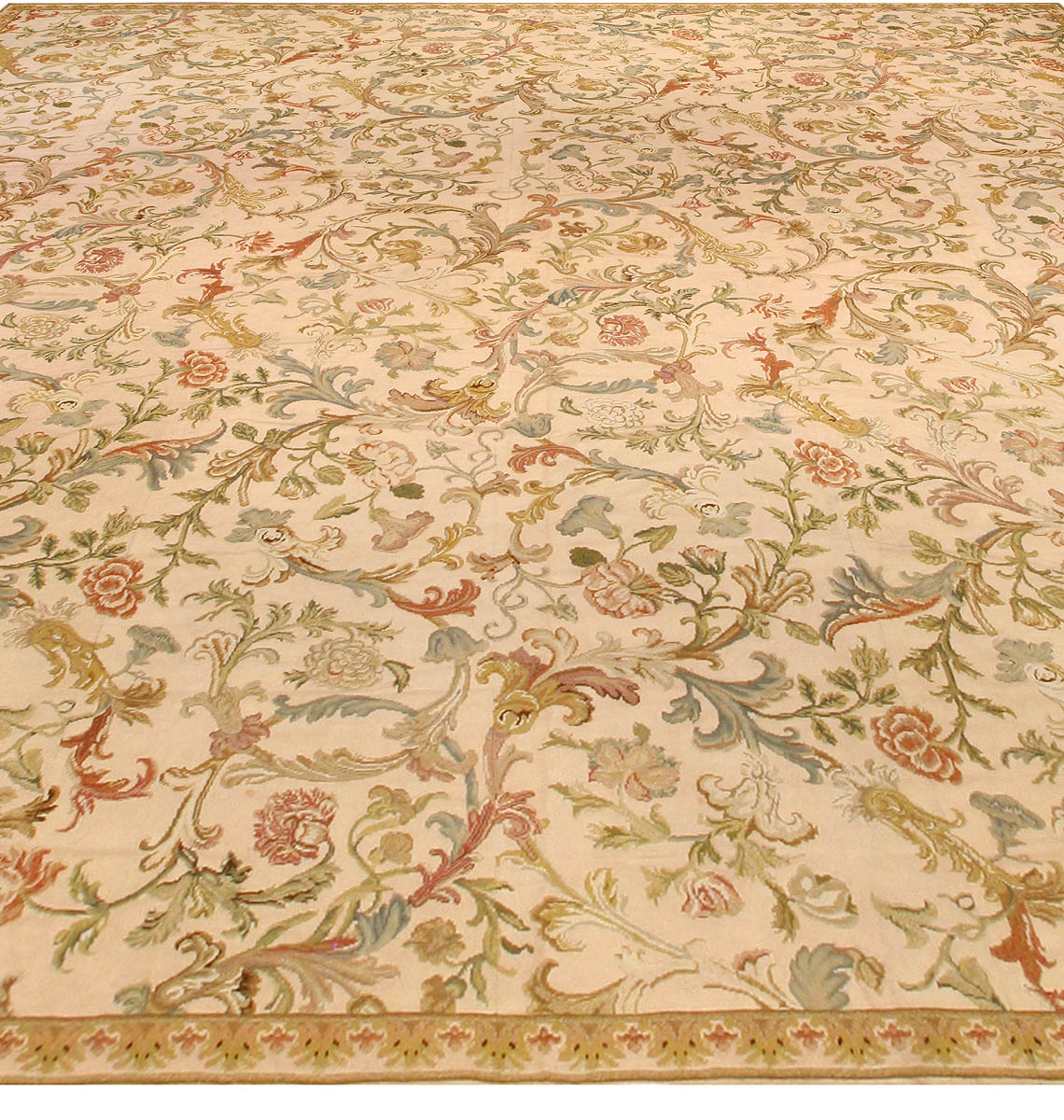 Antique English Needlework Carpet BB6748