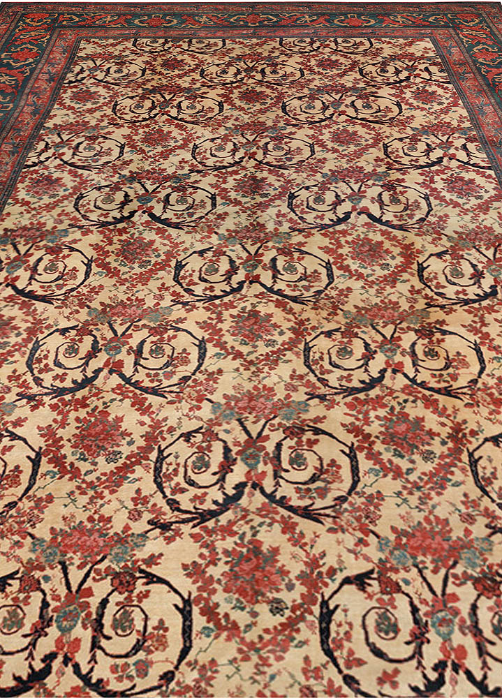 Authentic 19th Century Persian Bidjar Handmade Wool Carpet BB6671