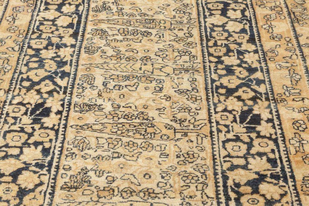 Authentic 19th Century Persian Kirman Handmade Wool Rug BB6767