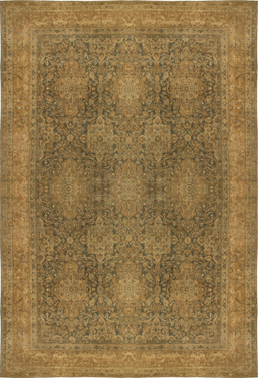 Fine Antique Persian Kirman Handmade Wool Rug BB6853