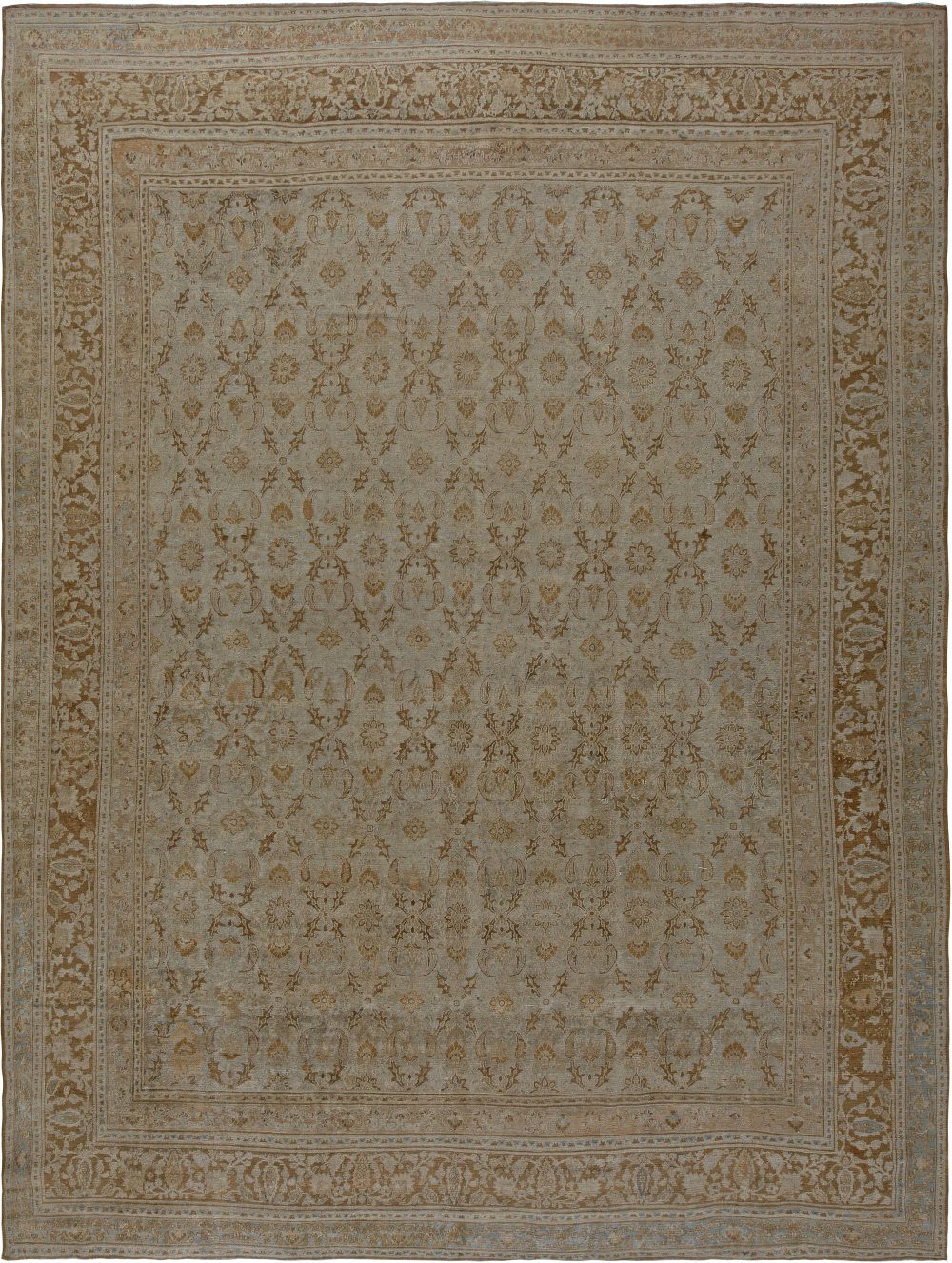 Vintage Persian Meshad Handmade Wool Rug BB6811