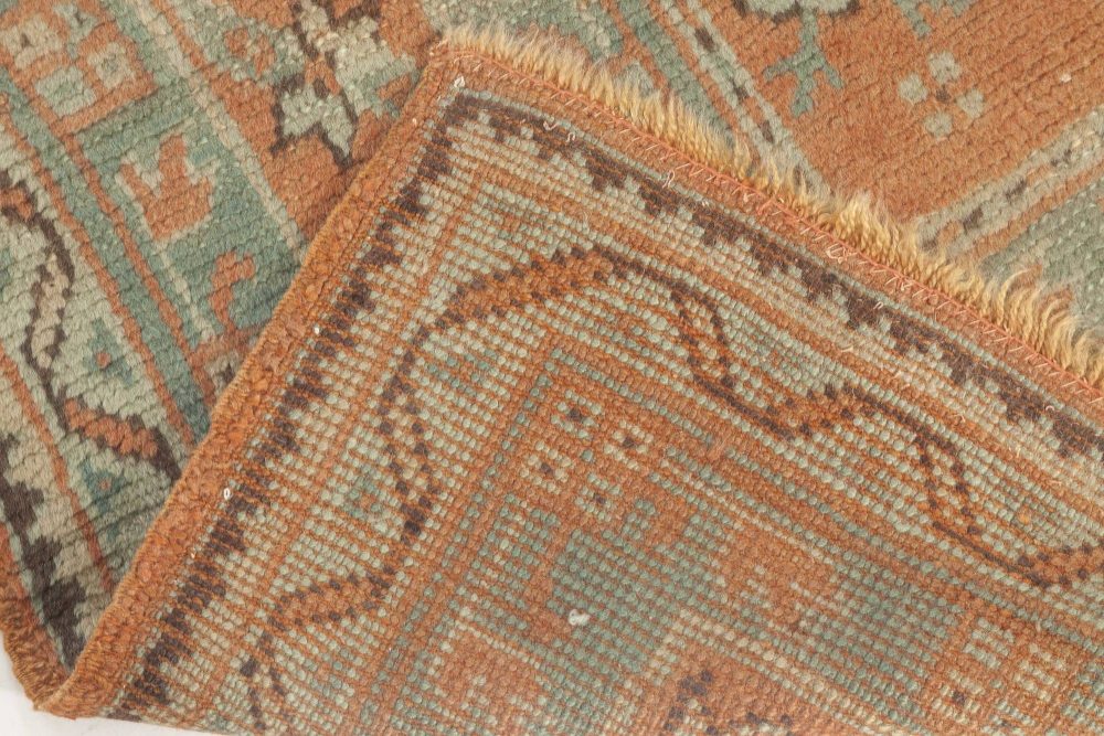 Antique Turkish Oushak Salmon & Light Gray Rug BB6897