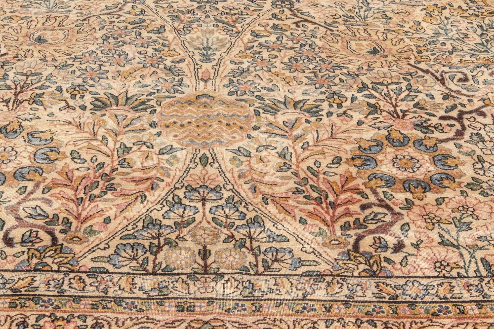 Authenric Persian Kirman Hand Knotted Wool Rug BB6596