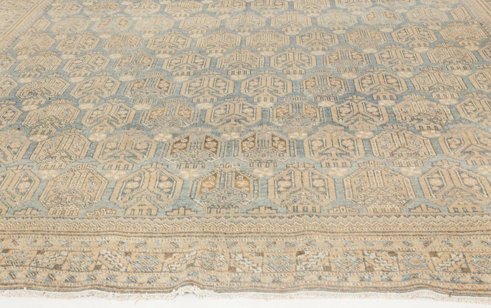 Early 20th Century Blue Persian Malayer Handmade Wool Rug BB6875