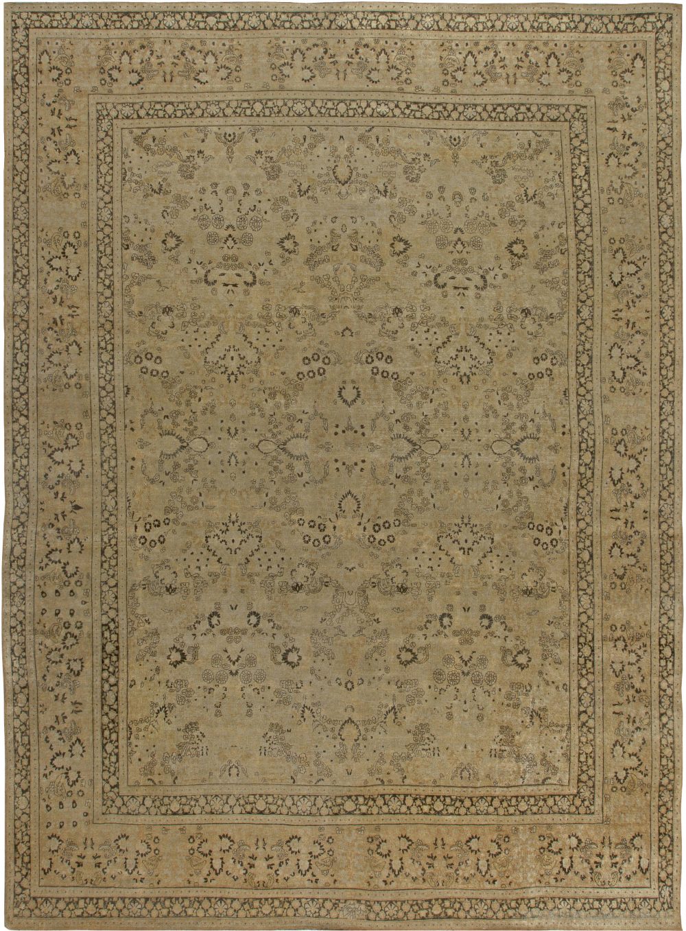 Fine Antique Persian Meshad Handmade Wool Rug BB6821