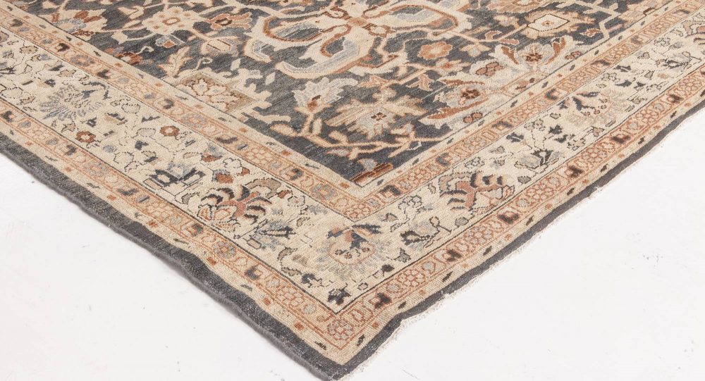 1920s Persian Sultanabad Handwoven Wool Rug in Beige, Gray and Brown BB6590