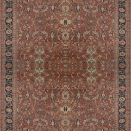 Antique Sultanabad Persian Allover Rust Hand-Knotted Wool Rug – Circa 1900 BB6597