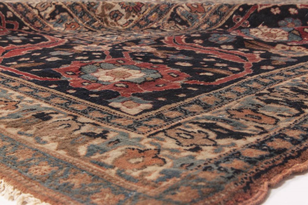 19th Century Persian Tabriz Hand Knotted Wool Rug BB6585