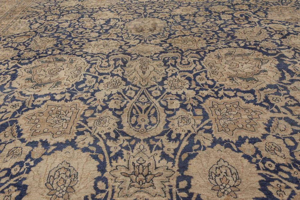 Oversized Authentic 19th Century Persian Kirman Botanic Handmade Wool Rug BB6698