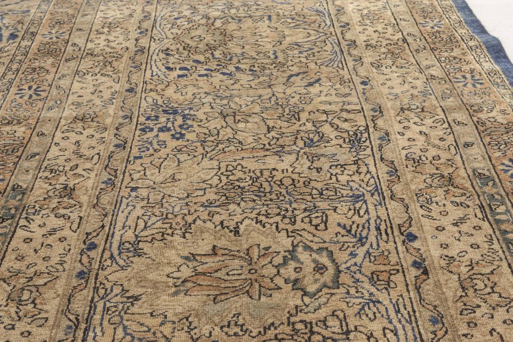 Oversized Authentic 19th Century Persian Kirman Botanic Handmade Wool Rug BB6698