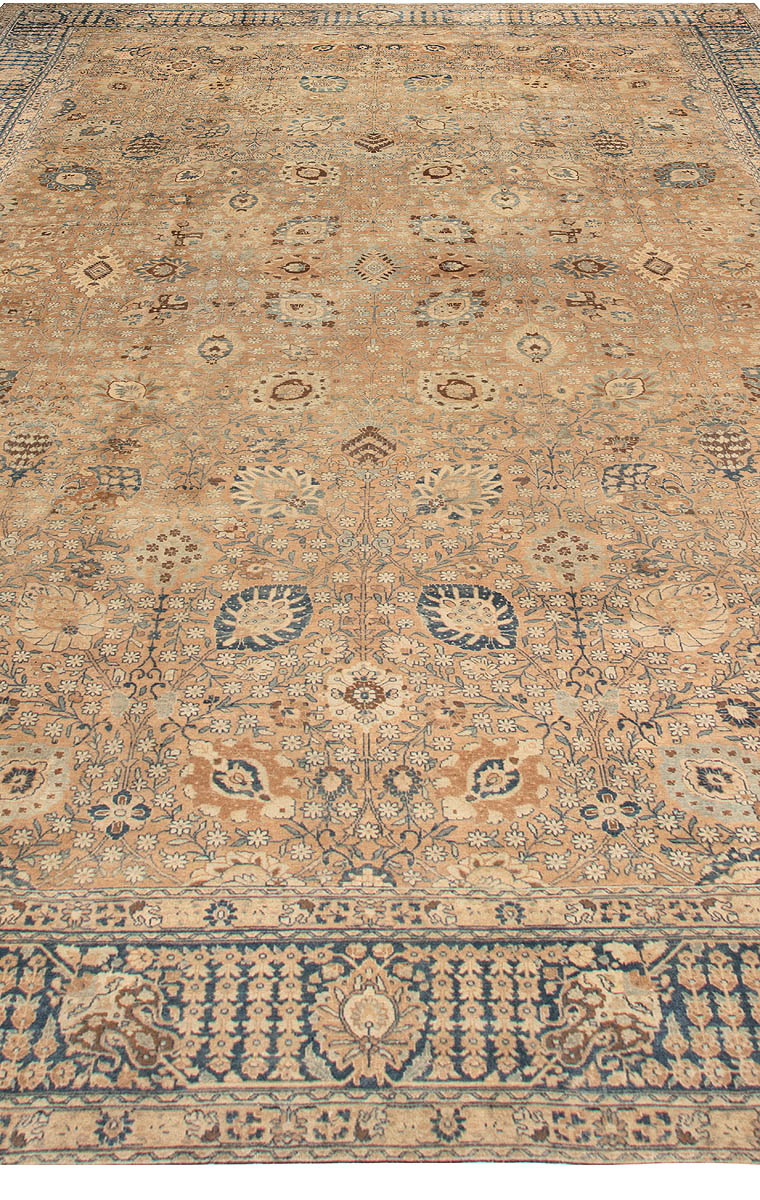 Authentic 19th Century Persian Tabriz Handmade Wool Carpet BB6735