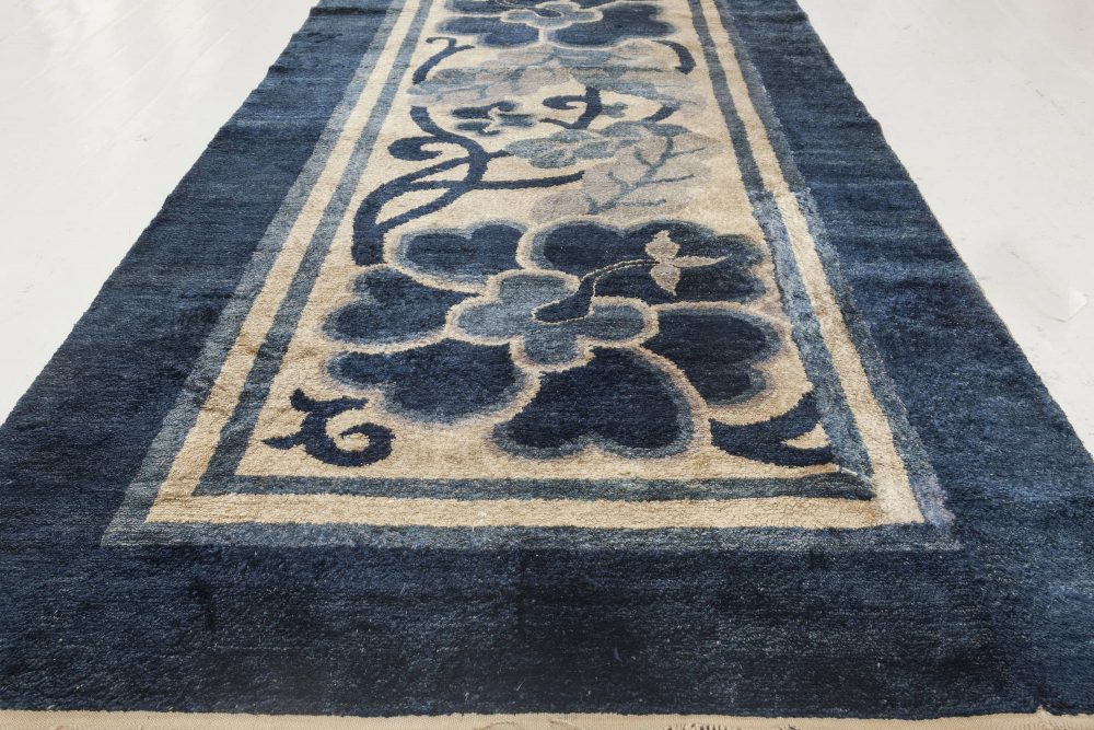 One-of-a-kind Chinese Blue Floral Runner “Fragment” BB6647