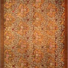 Authentic 19th Century Savonnerie Handmade Wool Rug BB6679