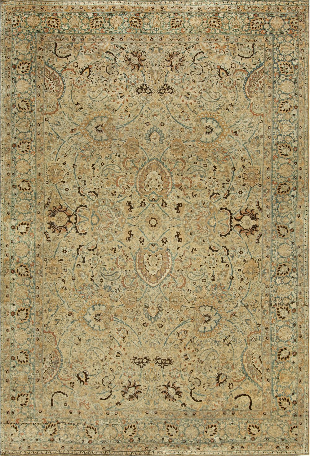 Fine Antique Persian Khorassan Handmade Wool Rug BB6826