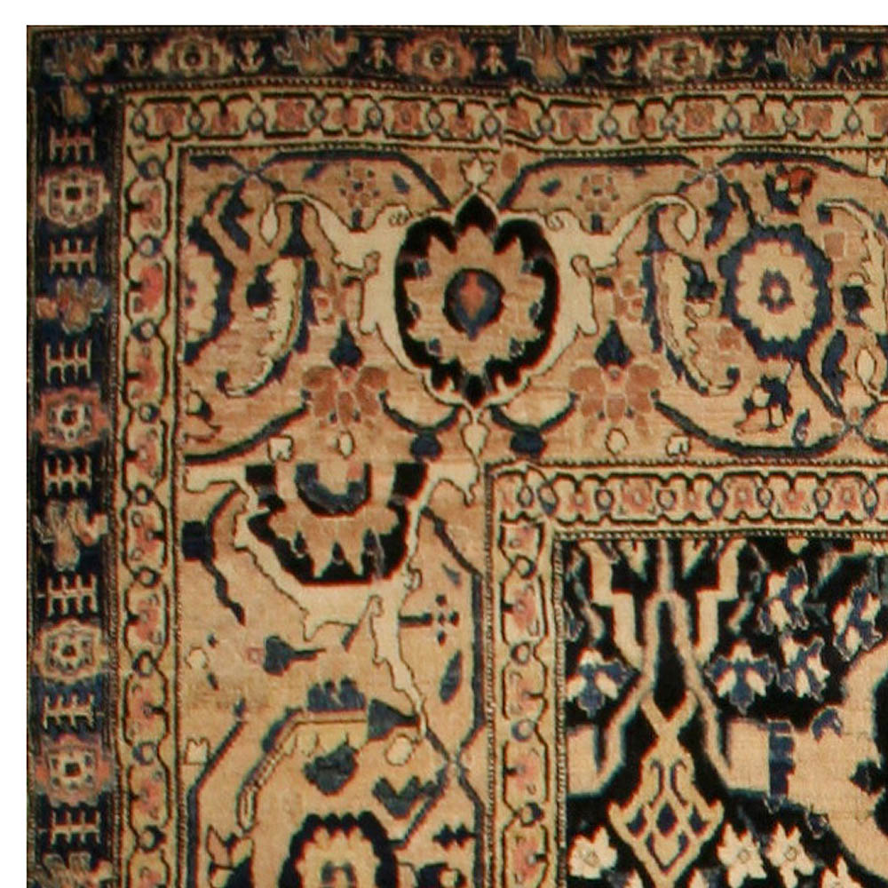 Oversized Antique Persian Senneh Handmade Wool Rug BB6720