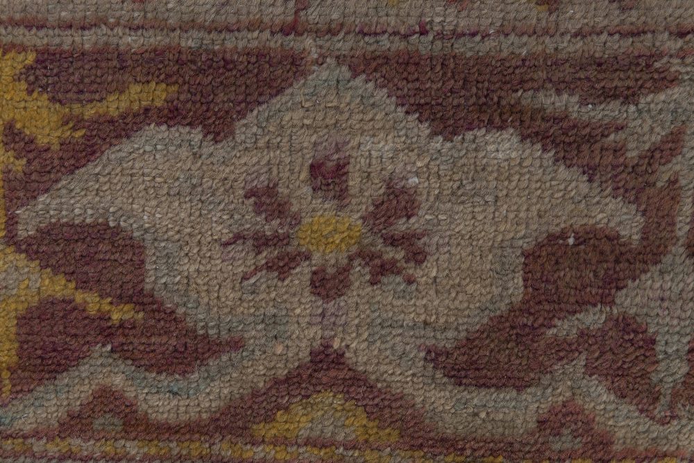 19th Century Turkish Oushak Handmade Wool Rug BB6830