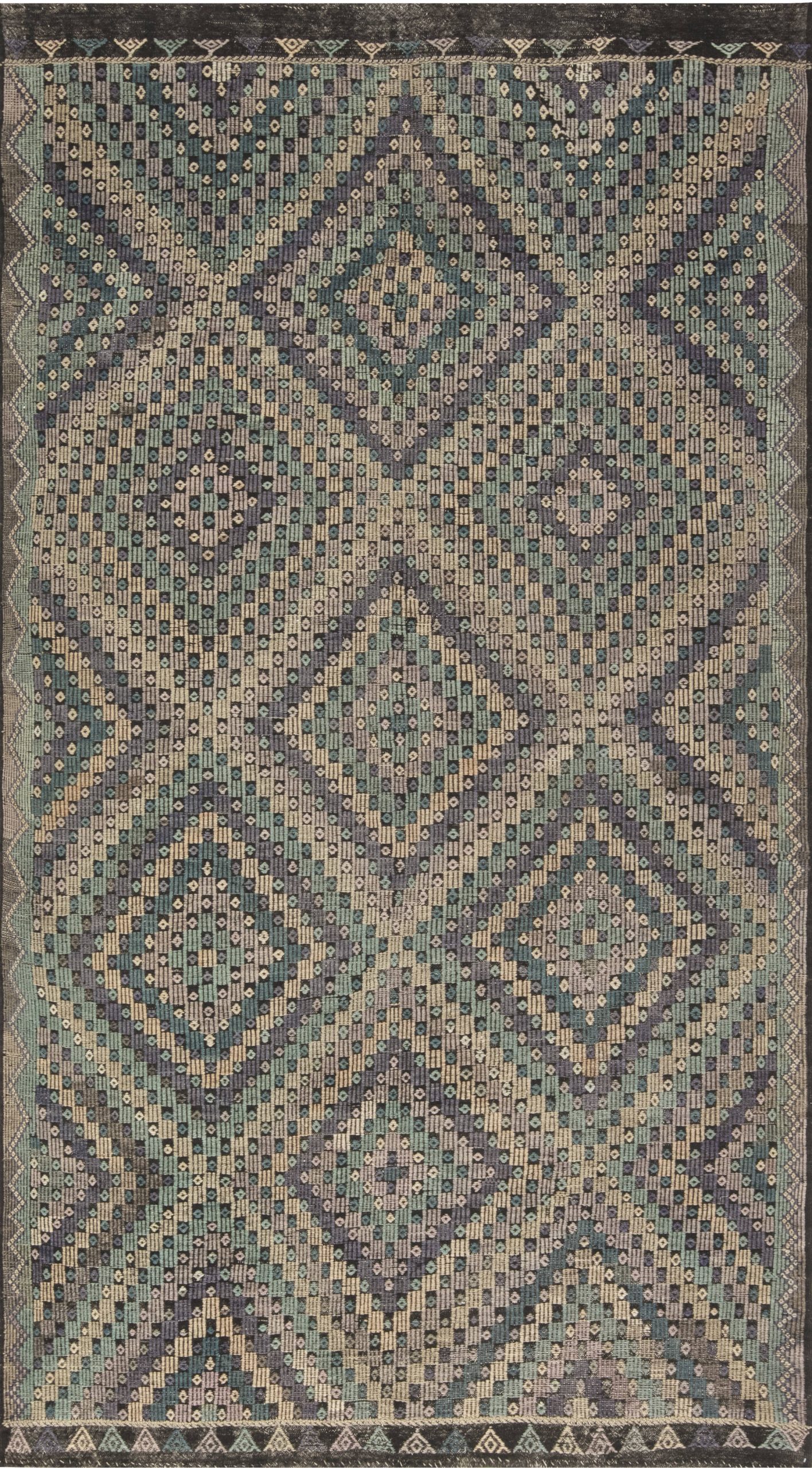 Mid-20th Century Moroccan Handmade Kilim Rug in Pastel Shades BB6868
