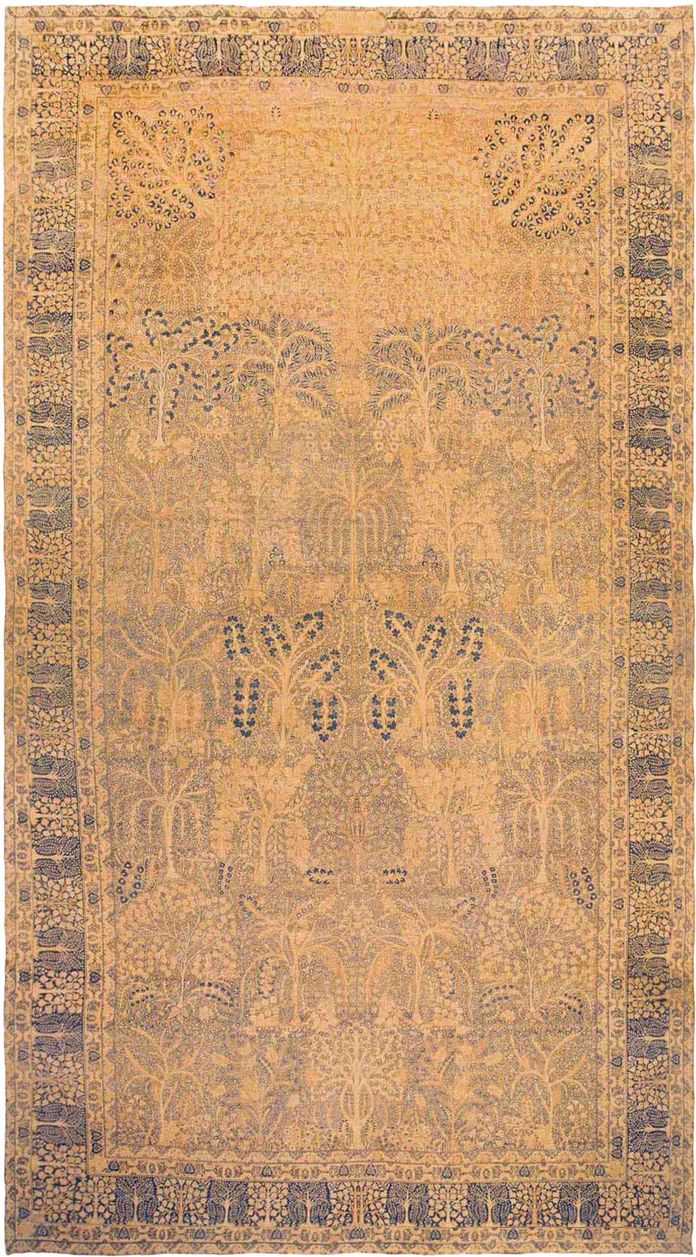 Authentic 19th Century Persian Kirman Carpet BB6696