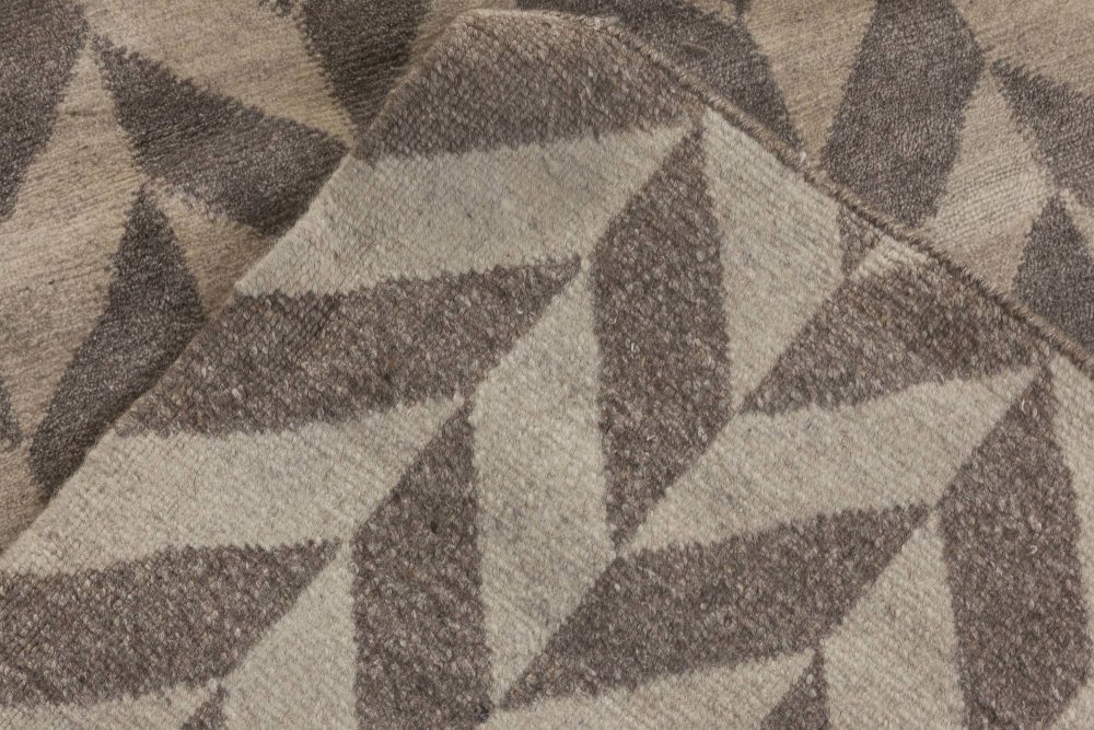 Doris Leslie Blau Collection Oversized Geometric Terra Rug in Natural Wool N11810