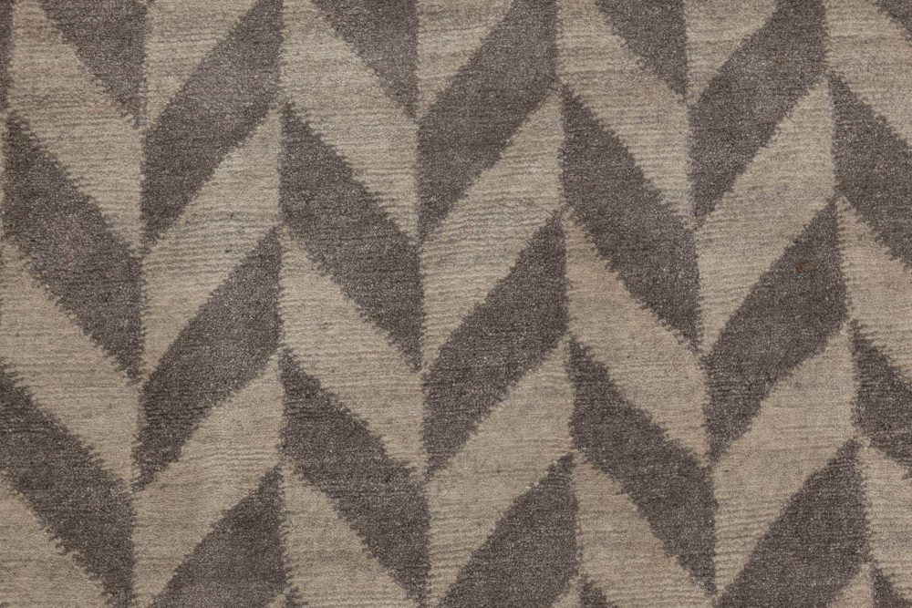 Doris Leslie Blau Collection Oversized Geometric Terra Rug in Natural Wool N11810