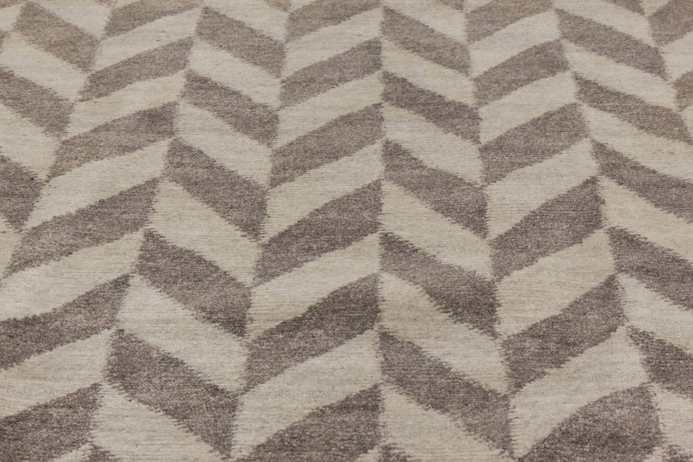 Doris Leslie Blau Collection Oversized Geometric Terra Rug in Natural Wool N11810