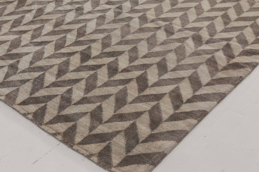 Doris Leslie Blau Collection Oversized Geometric Terra Rug in Natural Wool N11810