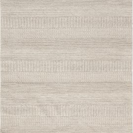 Flatweave Contemporary Striped Light Beige Wool Carpet “Stria” N11792