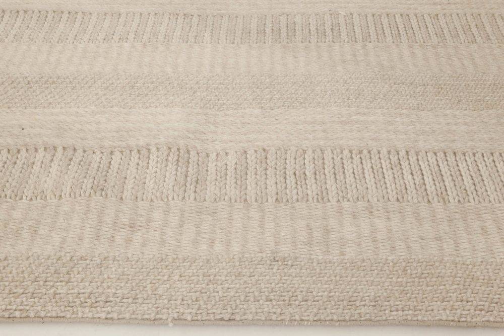Doris Leslie Blau Collection Modern Beige, Gray Flat-Weave Wool Rug N11792