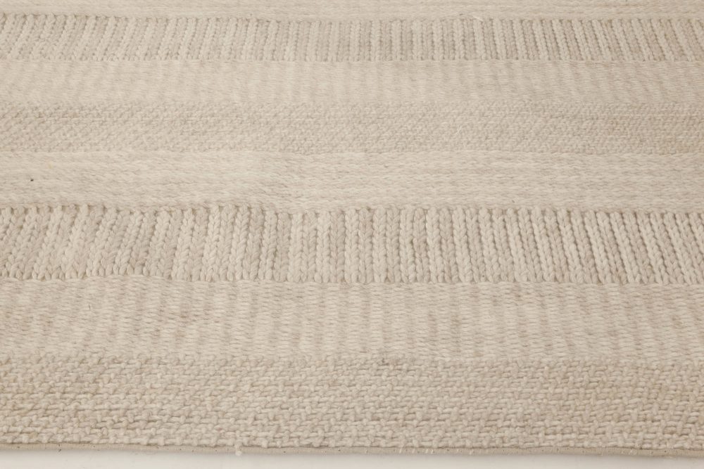 Doris Leslie Blau Collection Modern Beige, Gray Flat-Weave Wool Rug N11792